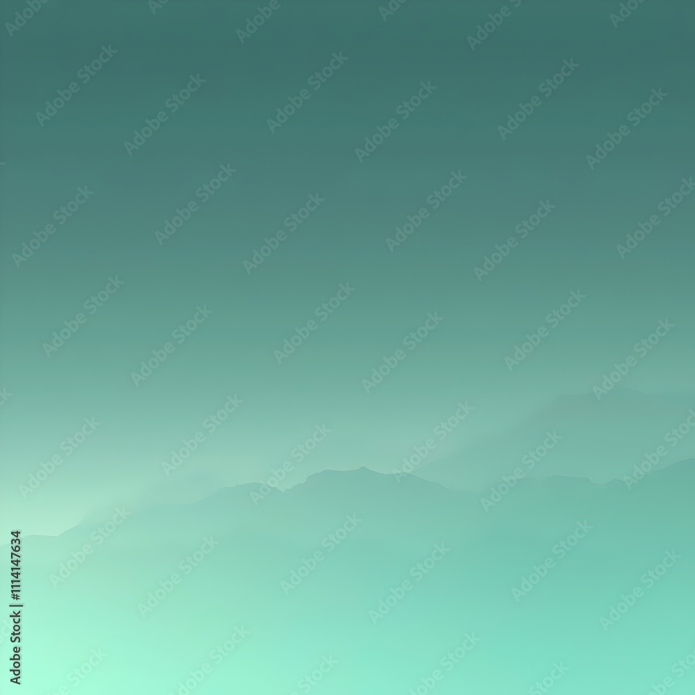 Poster a serene gradient of soft turquoise hues blends seamlessly into darker shades, creating a calming at