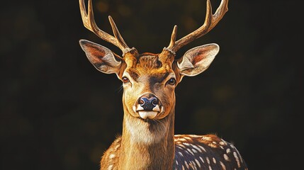 Wildlife Photography Of A Deer, Animal Photography, Deer Close-up, Deer Nature Photography, Animal Portrait Photography, High Quality Deer Image