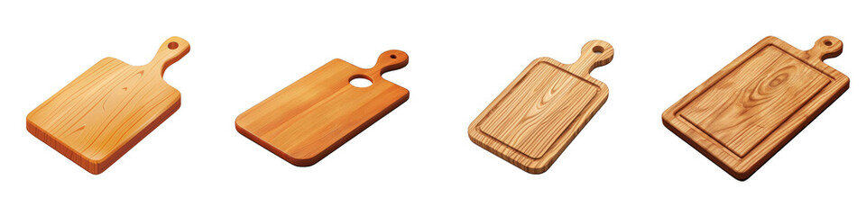 3d render cutting board isolated on transparent background Cartoon Illustration in plastic style