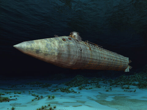 Unterseeboot aus dem Amerikanischen B&uuml;rgerkrieg