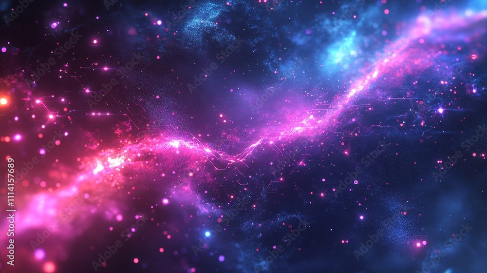 Poster digital background perfect for tech processes, neural networks, artificial intelligence, data transf