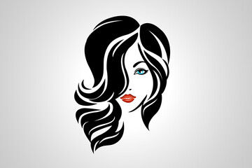 black beauty face logo design