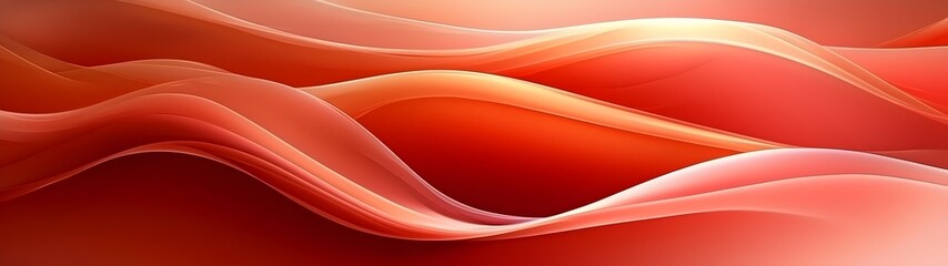 An abstract illustration featuring soft, flowing waves in various shades of red, creating a dynamic and warm atmosphere. The smooth gradients suggest movement and depth.