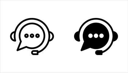 Hotline icon set. For web design, app and UI. Vector illustration isolated on white background.
