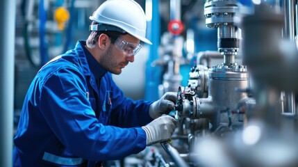 Engineer troubleshooting complex system, capturing technical expertise, concentration, and focus on problem-solving.