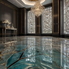  Luxury Floor Glass Tilling Finishing