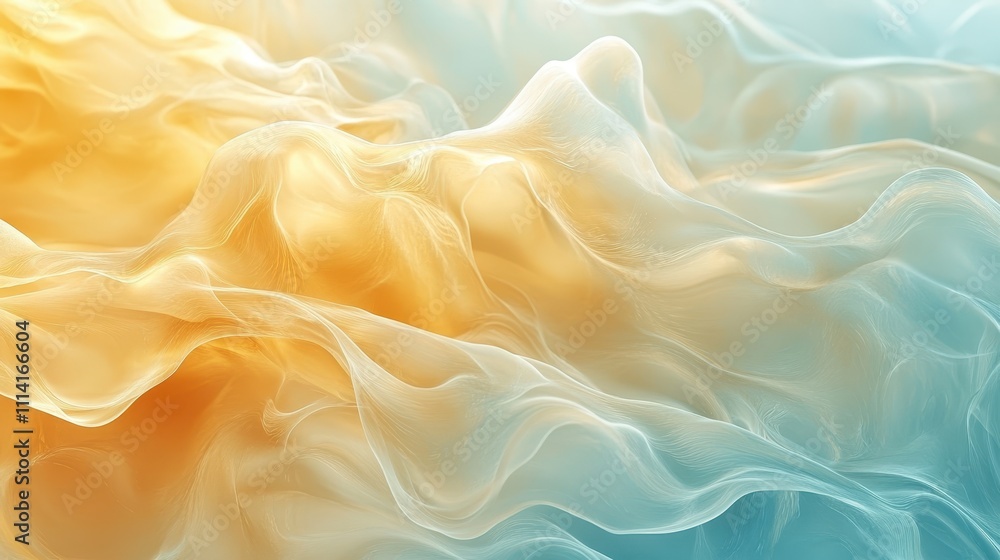Aufkleber transparent undulating wavy background. dynamic abstract shape. wavy background made of liquid mater