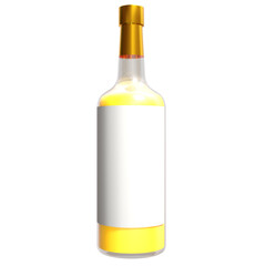 Bottle glass isolated 3d rendered illustration