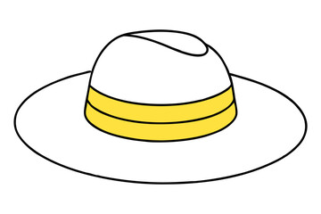 yellow hat isolated on white