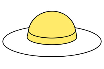 yellow hat isolated on white