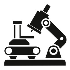 Modern Microscope Icon Vector Illustration Design