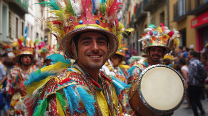 Tamborrada in San Sebastian is a holiday in Spain. a holiday in Spain