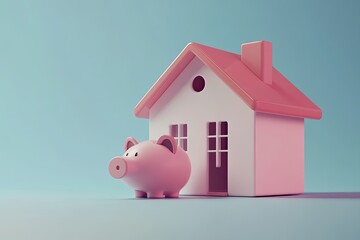 Manage your money and savings plan to buy the best home. Concept of buying a house and saving money, investing in mortgage financing and refinancing a mortgage loan, mortgage financing plan. 