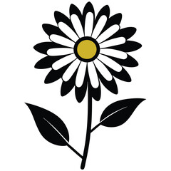 Simple Daisy Flower Logo Icon Vector Illustration