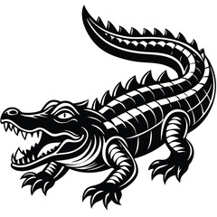 Vector Illustration Featuring Crocodile Design