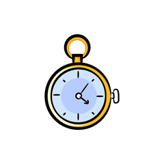 Hand drawn stopwatch illustration. Travel vector 