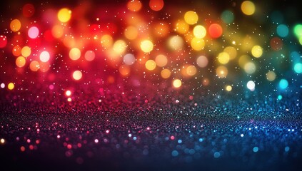 A blue and orange background with a lot of small dots