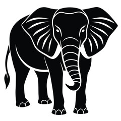 Vector Illustration of Elephant Silhouette Icon Design