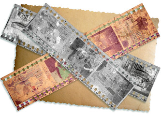papier et négatifs photo argentique, PNG sur fond transparent