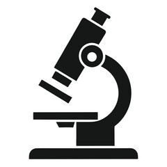 Professional Microscope Logo Silhouette Vector Illustration