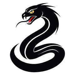 Naklejka premium Vector Illustration of Snake Icon Design on White Background