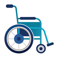 Medical Theme Wheelchair Icon Vector Illustration