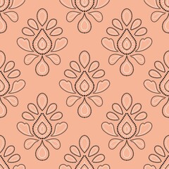 pattern flowerdamask ethnic boho American ikat texture tribal geometric background mandalas