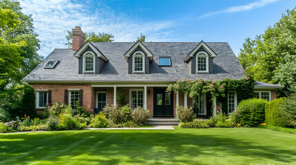 Romantic French Provincial Chateau with Mansard Roof and Formal Gardens, Elegant Connecticut Estate with Classic European Architecture and Stone Facade, Luxury Country Manor Design