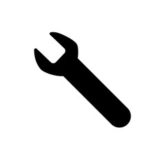 Wrench icon flat color. Settings icon.
