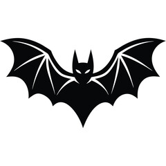 Creative Bat Icon Silhouette Vector Illustration