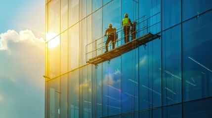 Construction Workers On A Skyscraper