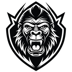 Esport Vector Illustration Gorilla Logo Design