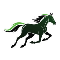 Running Horse Logo Vector Illustration