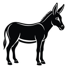 Donkey Icon Vector Illustration in Creative Style