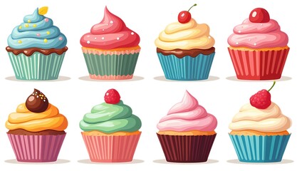 collection of cupcakes
