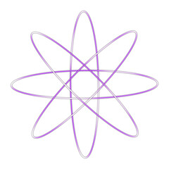 Abstract Purple Flower Isolated on White