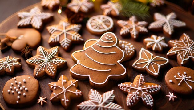 delightful and charming gingerbread cookies in festive shapes perfect for holiday baking and celebrations
