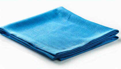blue napkin isolated on white background