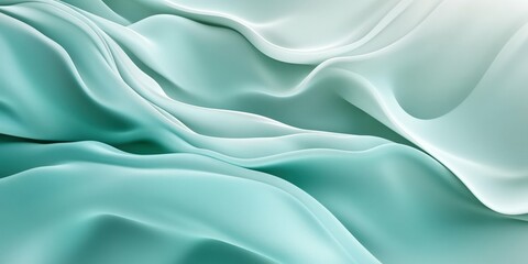 Obraz premium Abstract texture or object Subtle vibrant gradient blending from light blue to green soft lighting effects enhancing the simple beauty of the colors