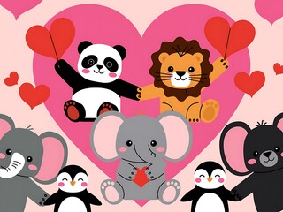 Adorable Animals Celebrate Valentines Day With Hearts