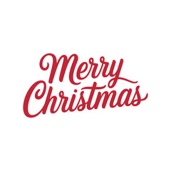 Fototapeta premium Merry Christmas lettering typography winter holiday design and color gift, snowflakes, snow, Vector illustration.