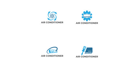 Air Conditioner Repair Logo Design Template Vector Design Illustration.