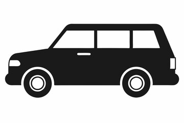 Simple Black Vehicle Silhouette Vector Art