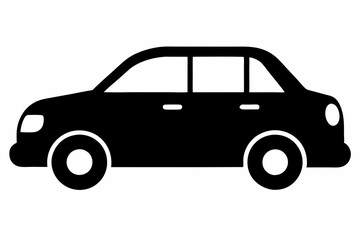 Simple Black Vehicle Silhouette Vector Art