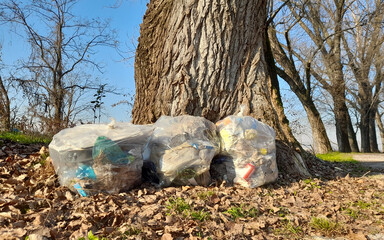 Discarica abusiva nel parco naturale - maleducazione