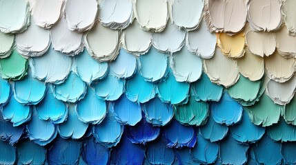 Fototapeta premium Colorful Textured Background with Layered Paint Scales in Blue Tones