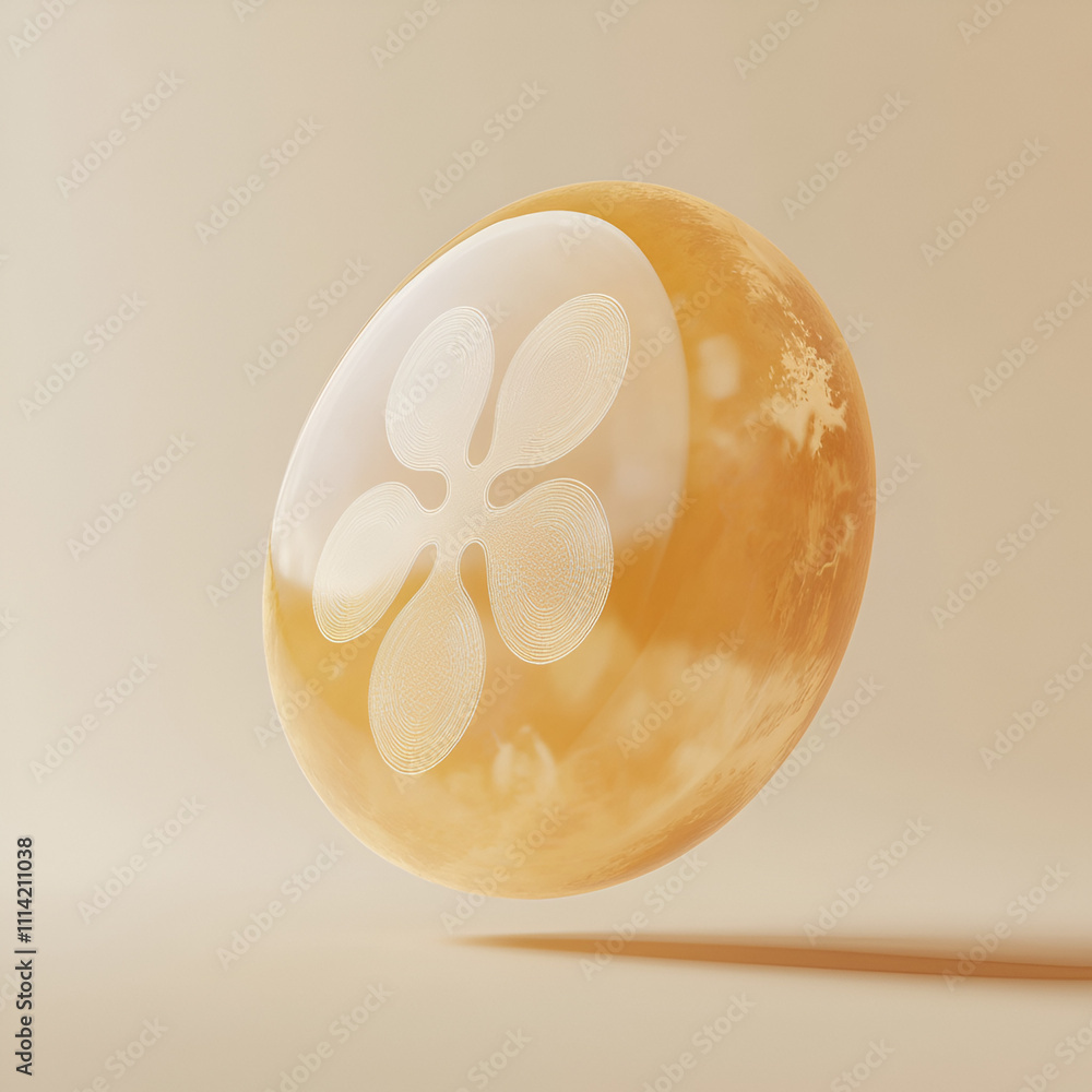 Poster colorful soap bubble floating in soft light studio environment macro photography artistic conceptual
