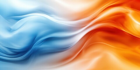 Obraz premium Blurred abstract color gradient in warm orange and cool blue tones soft edges and smooth transition modern minimalistic design