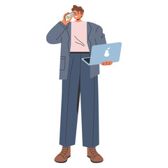 Businessman. Flat Vector Illustration