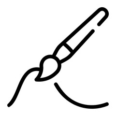 paint brush line icon